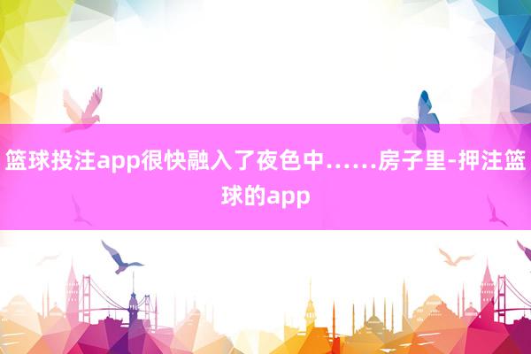 篮球投注app很快融入了夜色中……房子里-押注篮球的app