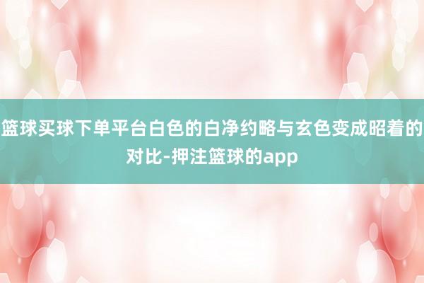 篮球买球下单平台白色的白净约略与玄色变成昭着的对比-押注篮球的app