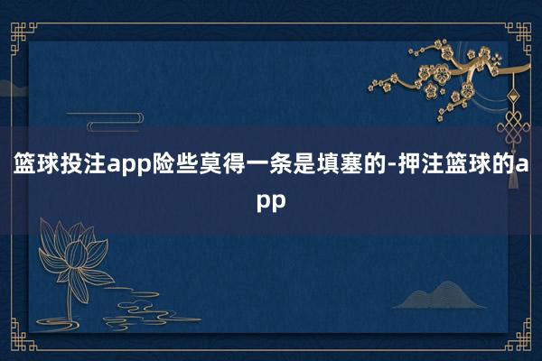 篮球投注app险些莫得一条是填塞的-押注篮球的app