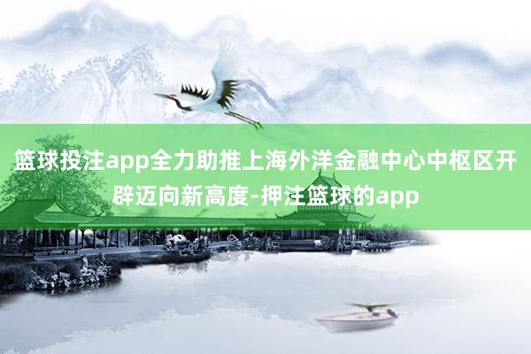 篮球投注app全力助推上海外洋金融中心中枢区开辟迈向新高度-押注篮球的app
