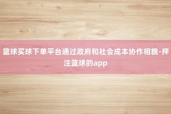 篮球买球下单平台通过政府和社会成本协作相貌-押注篮球的app