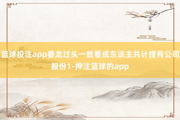 篮球投注app姜龙过头一致看成东谈主共计捏有公司股份1-押注篮球的app