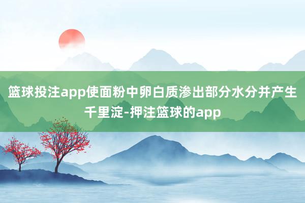 篮球投注app使面粉中卵白质渗出部分水分并产生千里淀-押注篮球的app