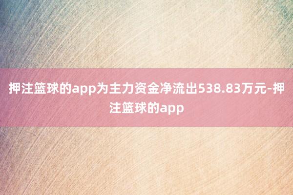 押注篮球的app为主力资金净流出538.83万元-押注篮球的app