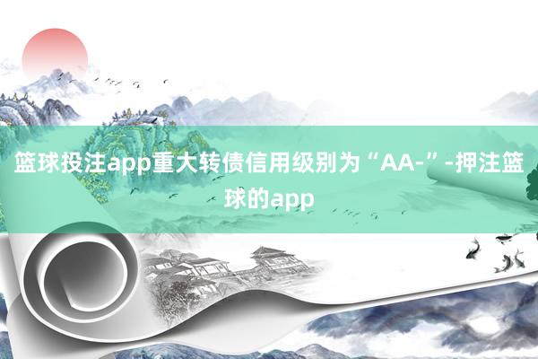 篮球投注app重大转债信用级别为“AA-”-押注篮球的app