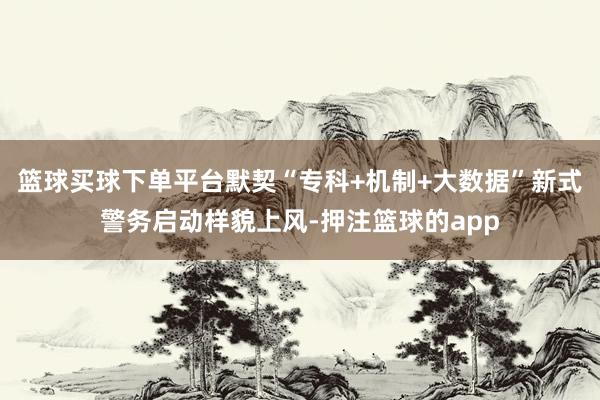 篮球买球下单平台默契“专科+机制+大数据”新式警务启动样貌上风-押注篮球的app