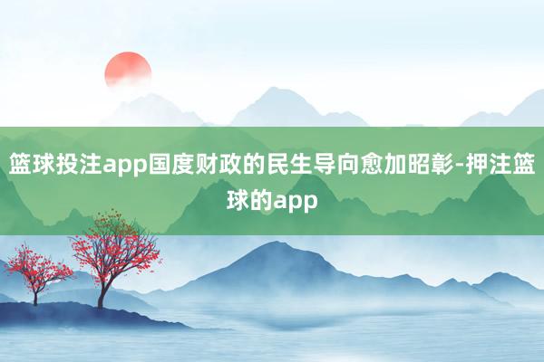 篮球投注app国度财政的民生导向愈加昭彰-押注篮球的app