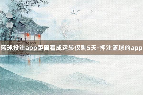 篮球投注app距离看成运转仅剩5天-押注篮球的app