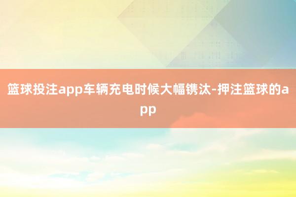 篮球投注app车辆充电时候大幅镌汰-押注篮球的app