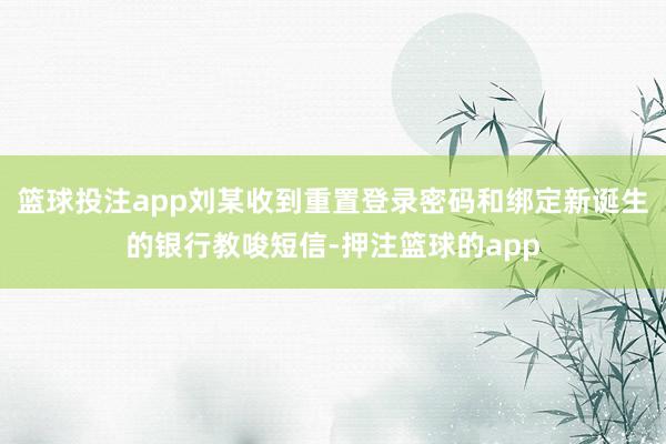 篮球投注app刘某收到重置登录密码和绑定新诞生的银行教唆短信-押注篮球的app